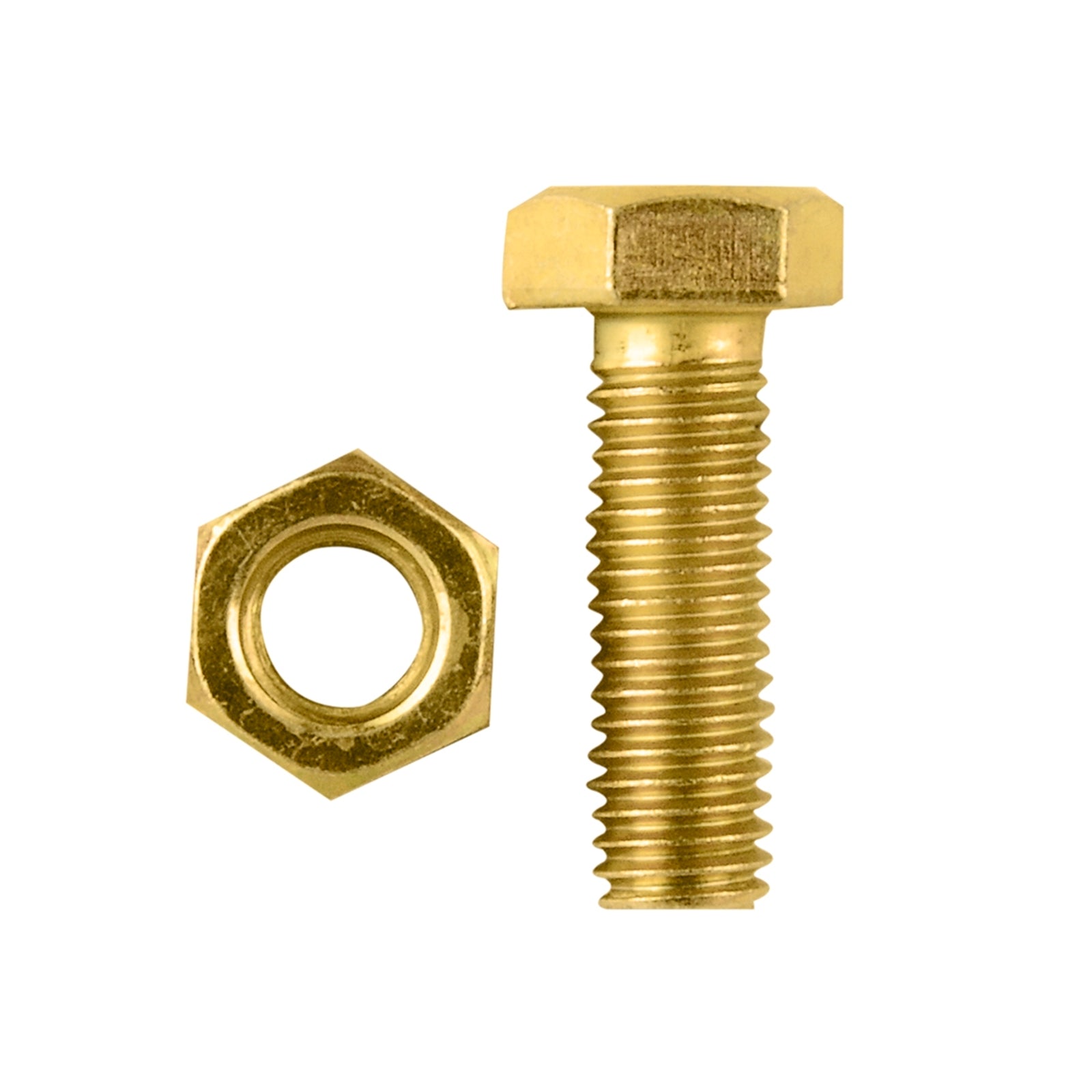 Pinnacle M8 x 25mm Hi-Tensile Hex Bolt and Nut - Yellow Zinc, 4 Pack