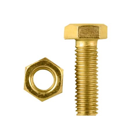 Pinnacle M8 x 25mm Hi-Tensile Hex Bolt and Nut - Yellow Zinc, 4 Pack