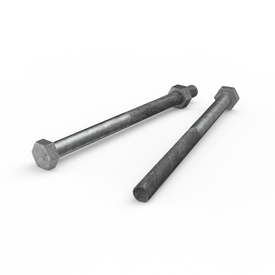 Zenith Hot Dip Galvanised Hex Head Bolts M10 x 150mm 4.6 Grade Steel - SuperSaverAU - view 1