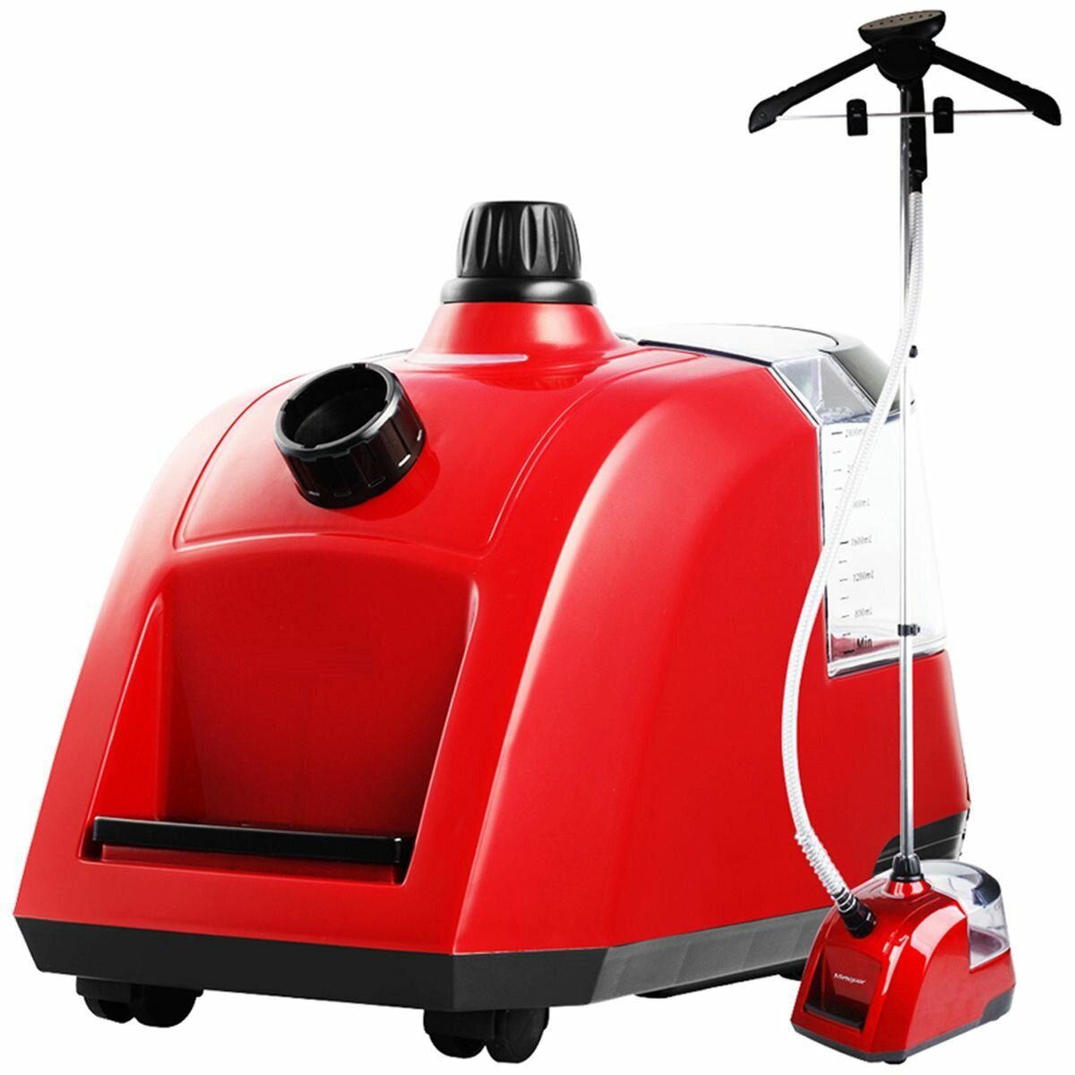 SOGA garment steamer - pedal switch with one power level, thermostat and thermal fuse, red - GARMENT80MINSRED