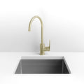 Phoenix Brushed Gold Bailey Sink Mixer - 360° Swivel Spout - Lead-Free - 99mm x 370mm x 237mm - SuperSaverAU - view 3