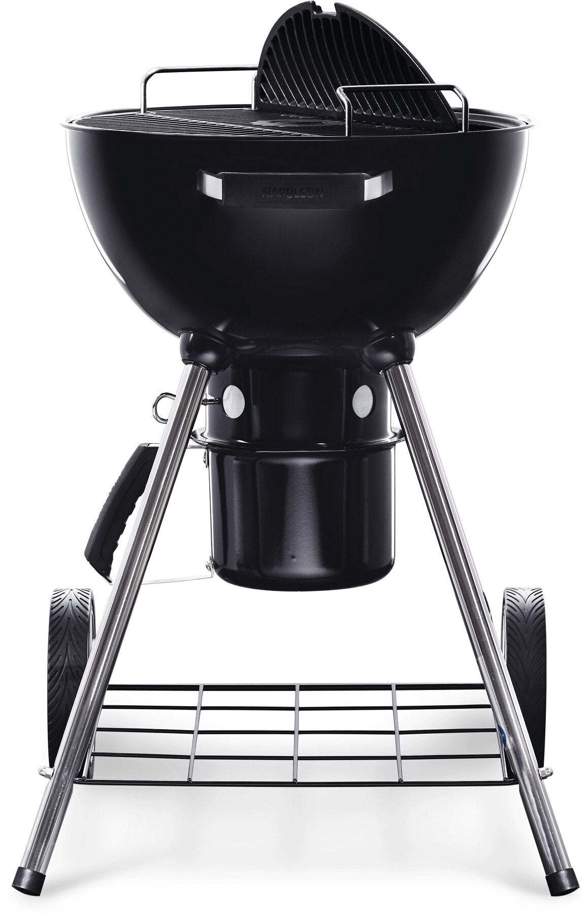 Napoleon Rodeo 18 Inch Charcoal Kettle BBQ - Black with Silver Accents, 44cm Cooking Area - NK18K-LEG-1