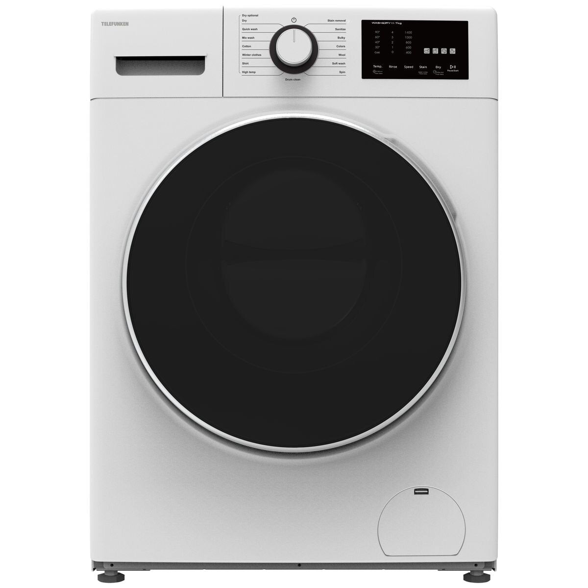 Telefunken 11kg/7kg Washer Dryer Combo - White, 1400rpm Spin, Touch Control, Sensor Dry - TF1170AU11FLWD