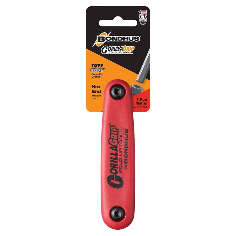 Gorilla 7 Piece Metric Fold Up Hex Allen Key Set - High Torque Steel - 96mm x 38mm x 170mm - SuperSaverAU - view 1