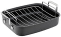 Tefal Jamie Oliver 26x32cm Non-stick Oven Roasting Baking Tray - Black - Stainless Steel Rack - H9029582