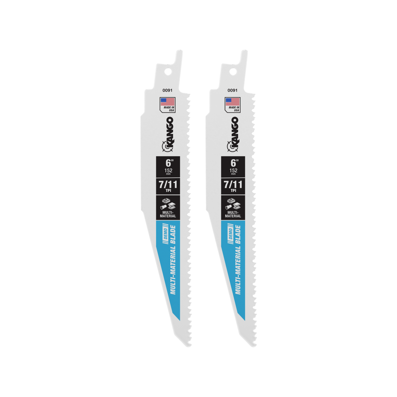 Kango 150mm 7-11 TPI Multi-Material Demolition Reciprocating Saw Blade - 2 Pack