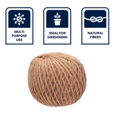 Grunt 75m Jute Twine, Natural Fibre, Twisted, Weather Resistant