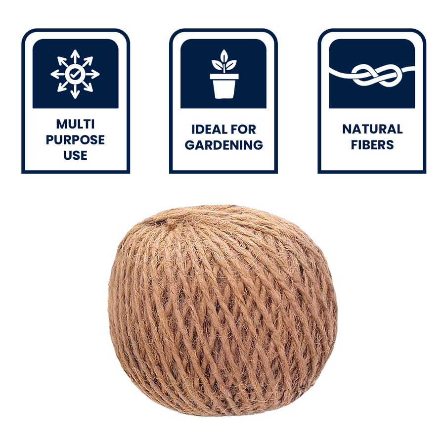Grunt 75m Jute Twine, Natural Fibre, Twisted, Weather Resistant