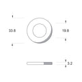 Zenith M16 Hot Dip Galvanised Flat Round Washer - Each