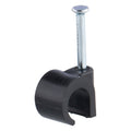 DETA 10mm Black Hook Cable Clips Plastic 100 Pack
