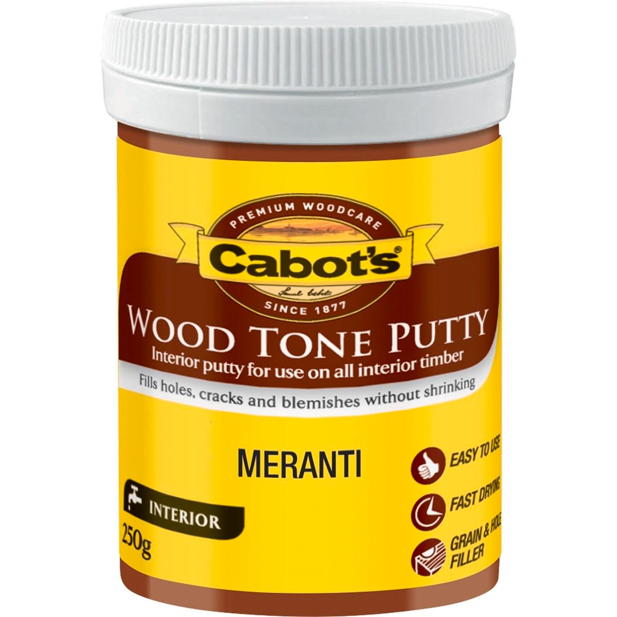 Cabot S Wood Tone Putty - 250g - Meranti - Water Based - Fast Drying - SuperSaverAU - view 1
