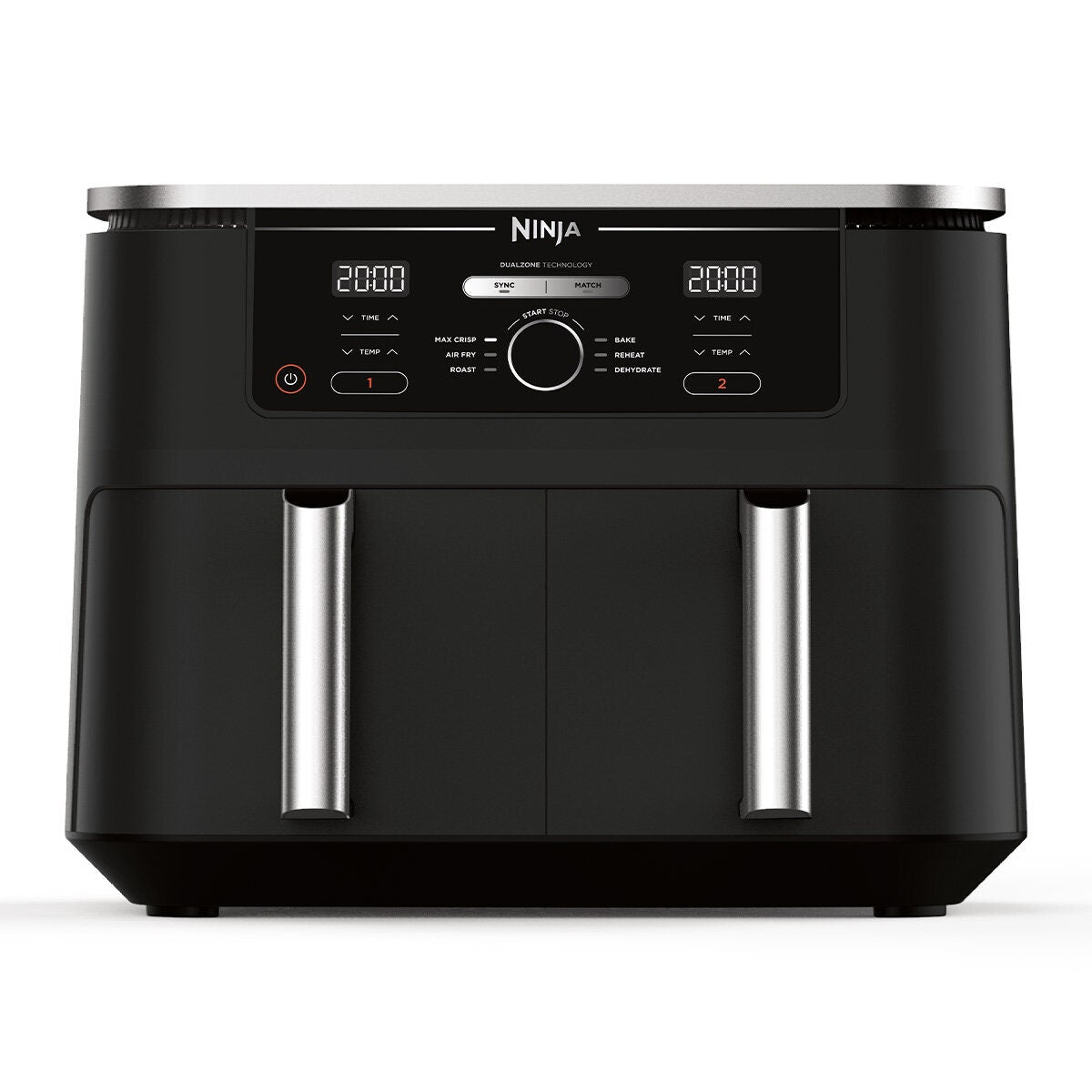 Ninja Foodi Max Dual Zone Air Fryer 9.5L - Black - Smart Finish, Match Cook, Six Functions - AF400