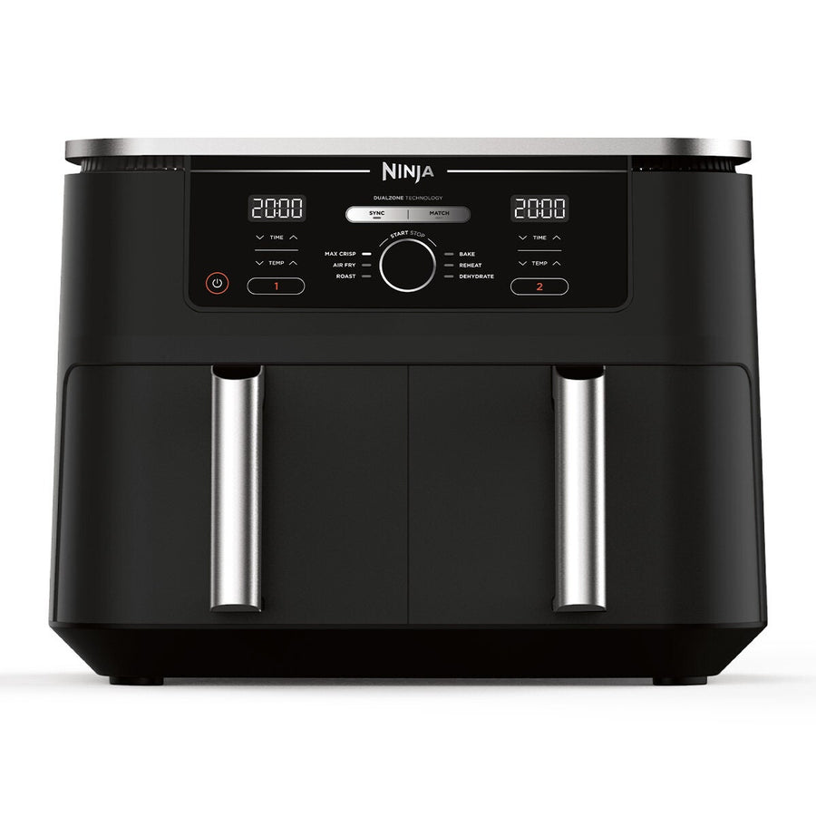 Ninja Foodi Max Dual Zone Air Fryer 9.5L - Black - Smart Finish, Match Cook, Six Functions - AF400