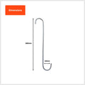 Taskmaster Steel S Hook 4 Pack 300 x 40 x 5mm for Garage Storage - SuperSaverAU - view 2