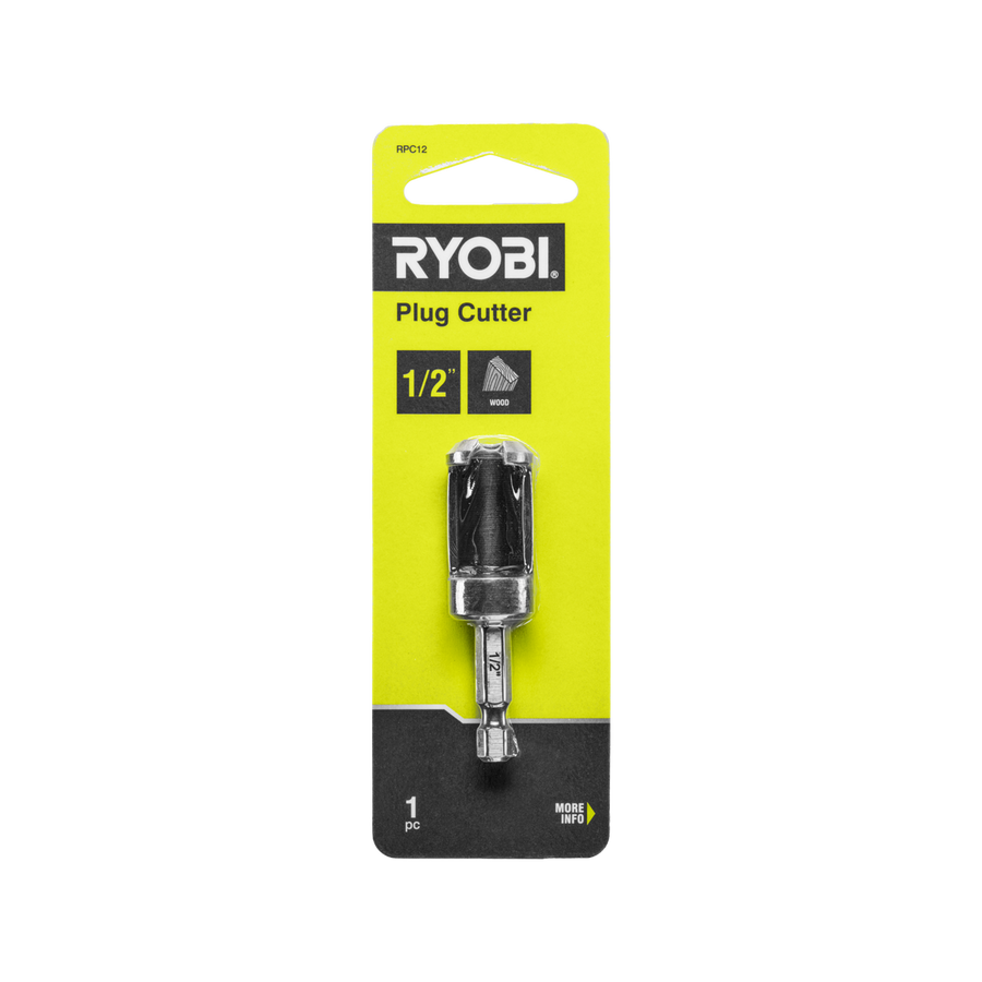 Ryobi Plug Cutter - ½ Inch - Steel - Black - Precise Cuts for Woodworking - SuperSaverAU - view 1