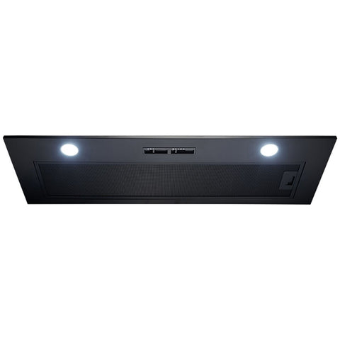 Omega 90cm Undermount Rangehood - Matt Black - Dual 3W LED - Slider Switch Controls - ORU90MB