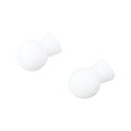 Windoware 16mm Curtain Rod Ball Finial 2 Pack White PVC Elegant Design - SuperSaverAU - view 1