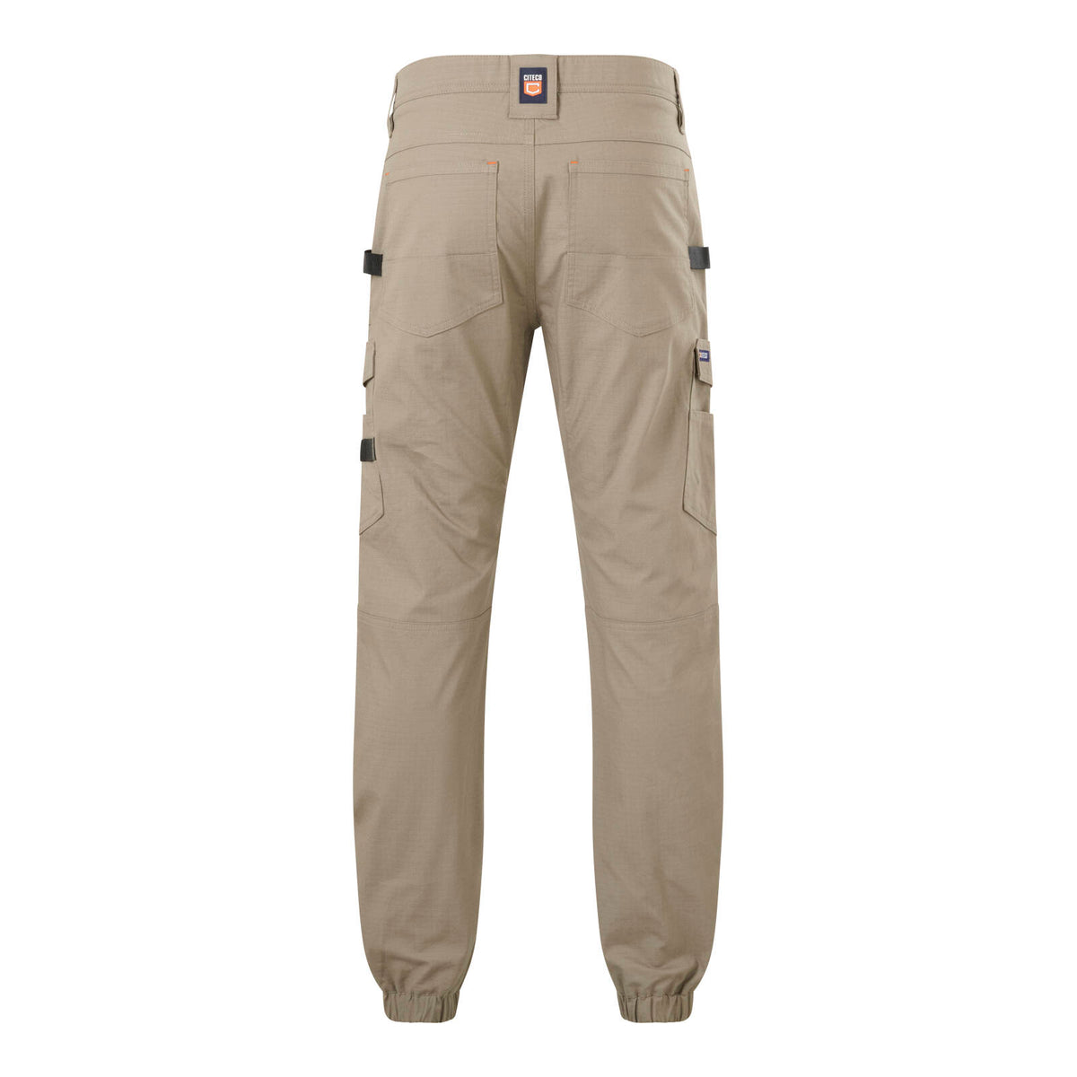 Citeco Khaki Cuffed Cargo Ripstop Pants - 235gsm Stretch Ripstop, Size 102R