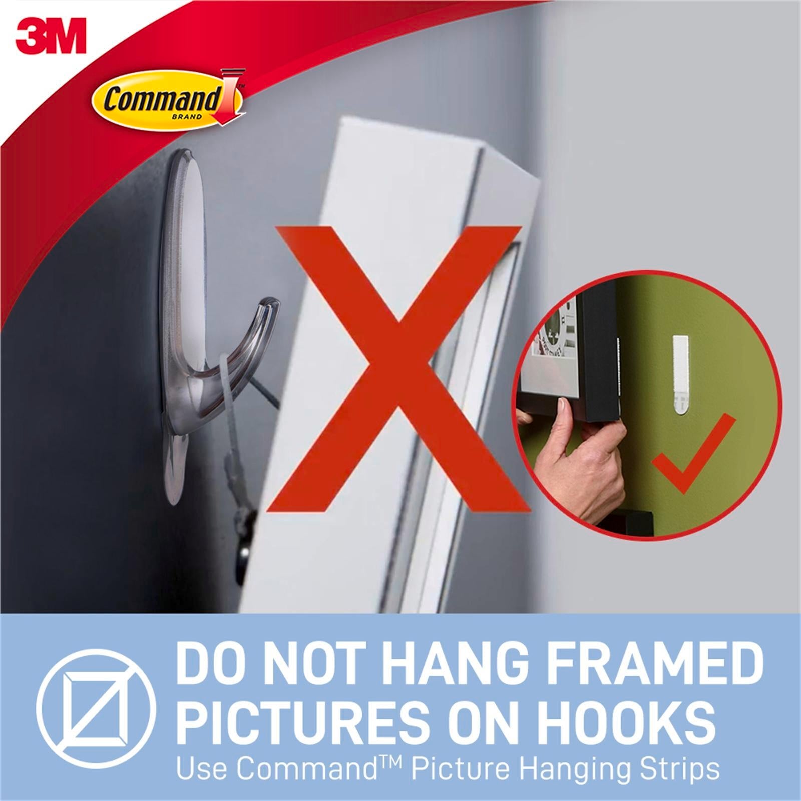 Command Medium Clear Adhesive Wall Hooks - 2 Pack, Damage-Free