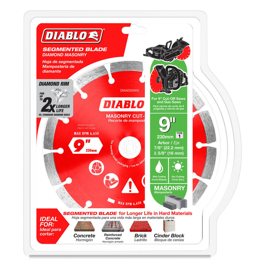 Diablo Diamond Disc 9" Diamond Segmented Cut Off - High-Performance Blade - SuperSaverAU - view 1