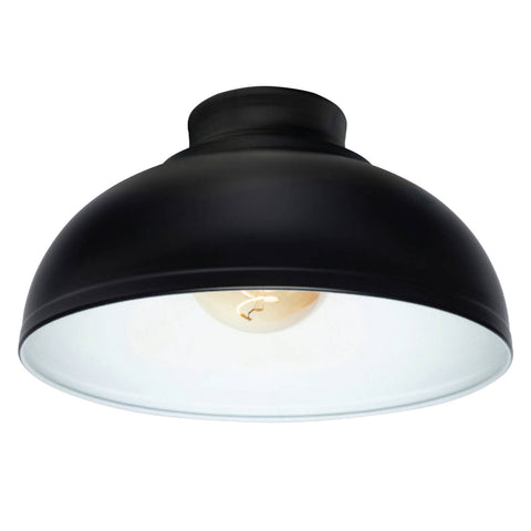 Brilliant Foundry 28cm Matt Black DIY Batten Fix Light Shade B22