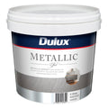 Dulux Design Metallic Effect Paint 4L Water Based Silver Finish - SuperSaverAU - view 1