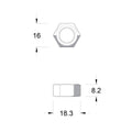 Zenith M10 Zinc Plated Hex Nuts 50 Pack - 18.3mm x 8.2mm - Maximum Torque - SuperSaverAU - view 3