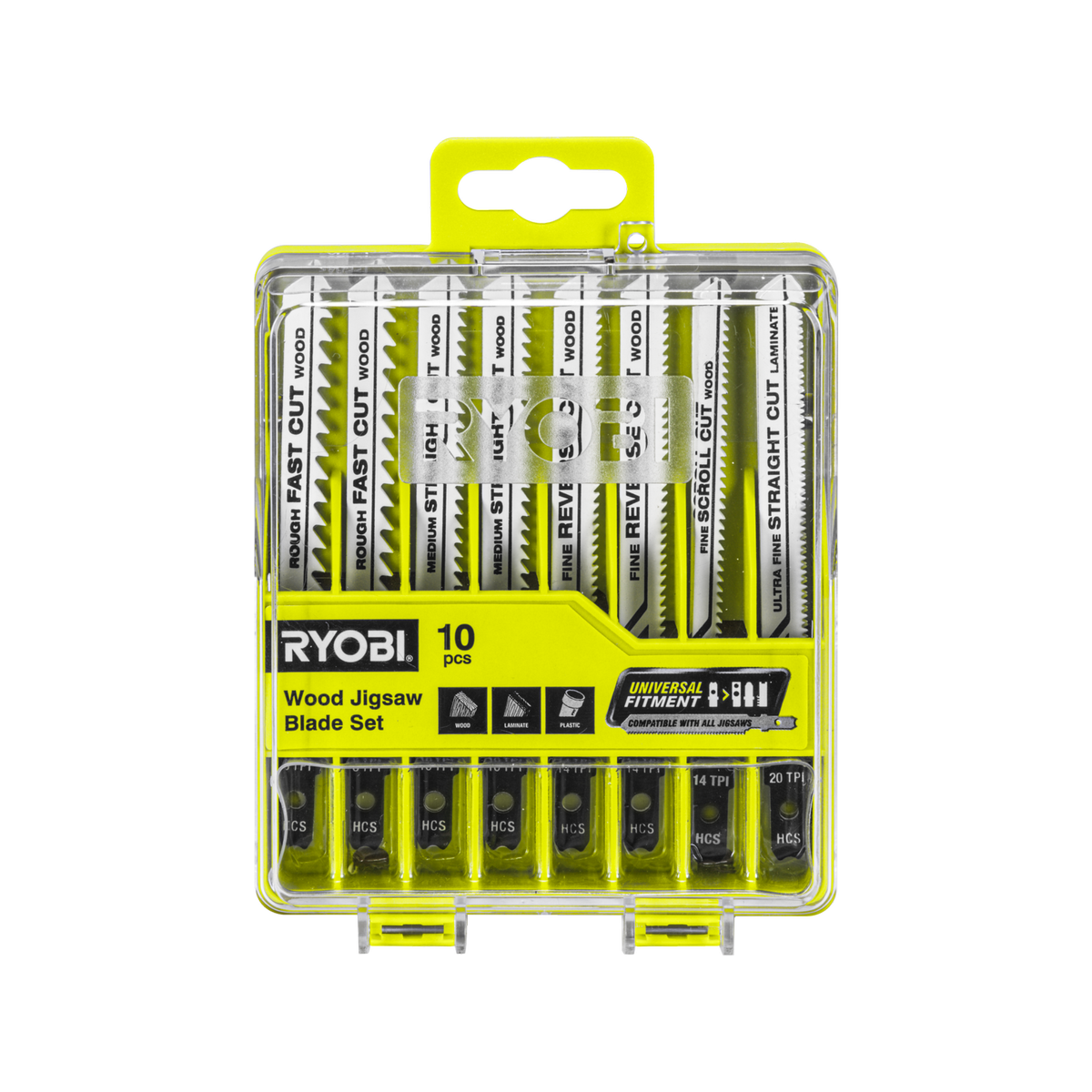 Ryobi 10 Piece Wood Jigsaw Blade Set - 100mm x 22mm - Precision Cutting - SuperSaverAU - view 2