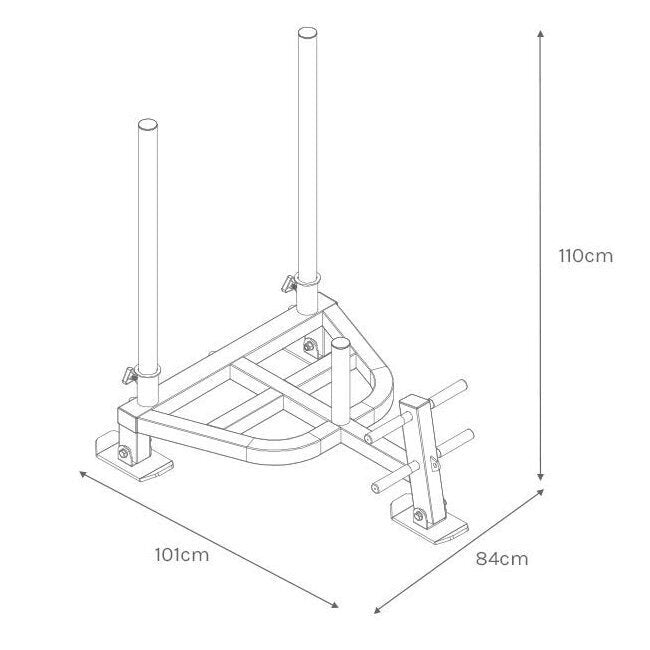 Cortex commercial power sled with harness - steel frame - push and pull bars - POWERSLEDC1