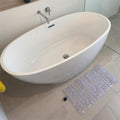Barelli Enzo 35 x 70cm Clear PVC Non-Slip Pebble Bath Mat Machine Washable