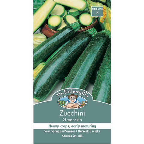 Mr Fothergill Zucchini Vegetable Seeds - 75mm - Green - Easy To Grow - SuperSaverAU - view 1