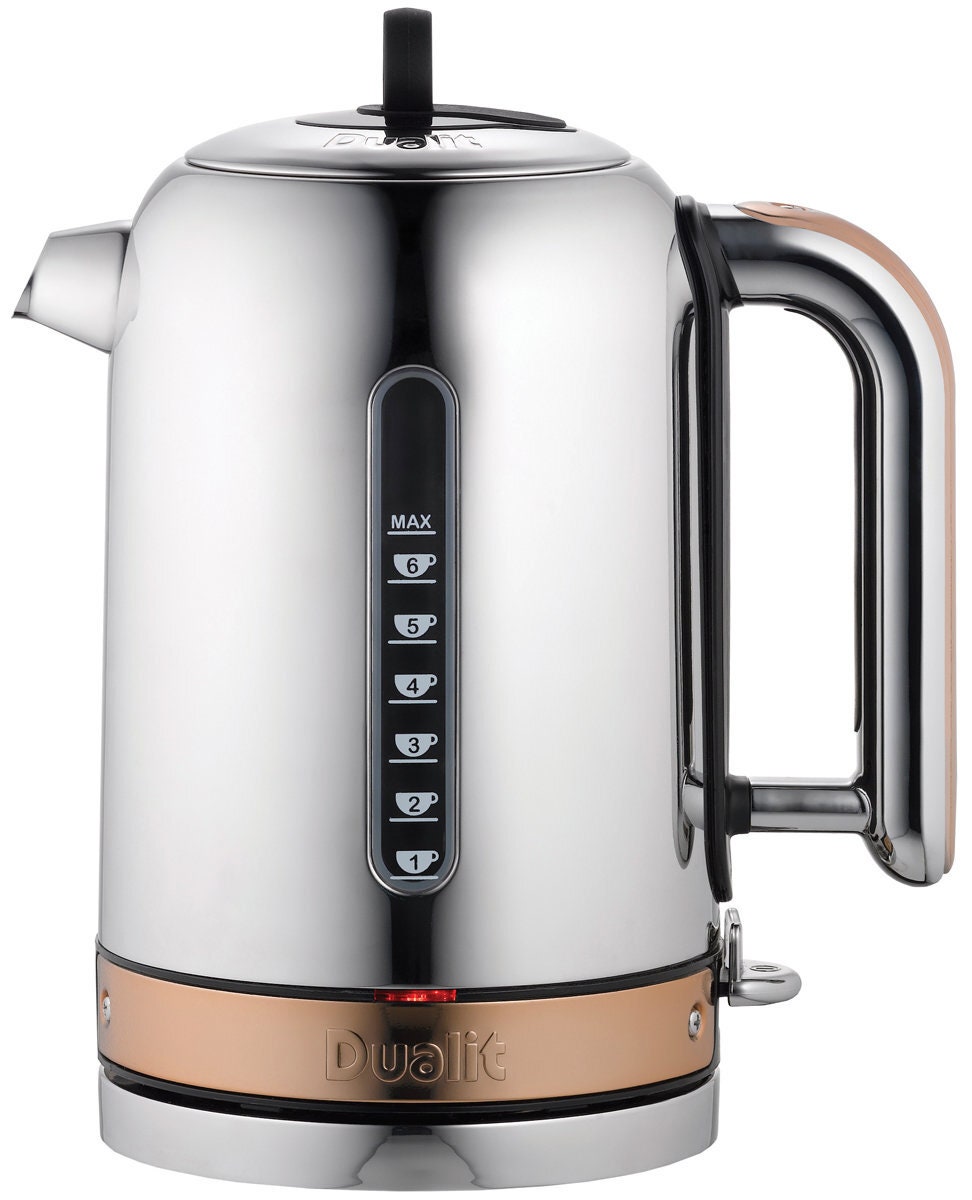 Dualit Classic Copper Kettle 1.7L - 2300W Fast Boil, Pure Pour Non-Drip Spout - 72790