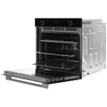 Omega 60cm 8 function built-in electric oven - 85L, black glass with Midnight trim, touch controls - OBO608M