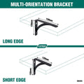 Carinya Stayed Bracket - 150 x 120mm - Powder Coated Steel - Black - SuperSaverAU - view 5