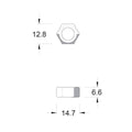 Zenith M8 Zinc Plated Hex Nuts - 14.7mm x 6.6mm - Silver - Coarse Thread - Each - SuperSaverAU - view 2