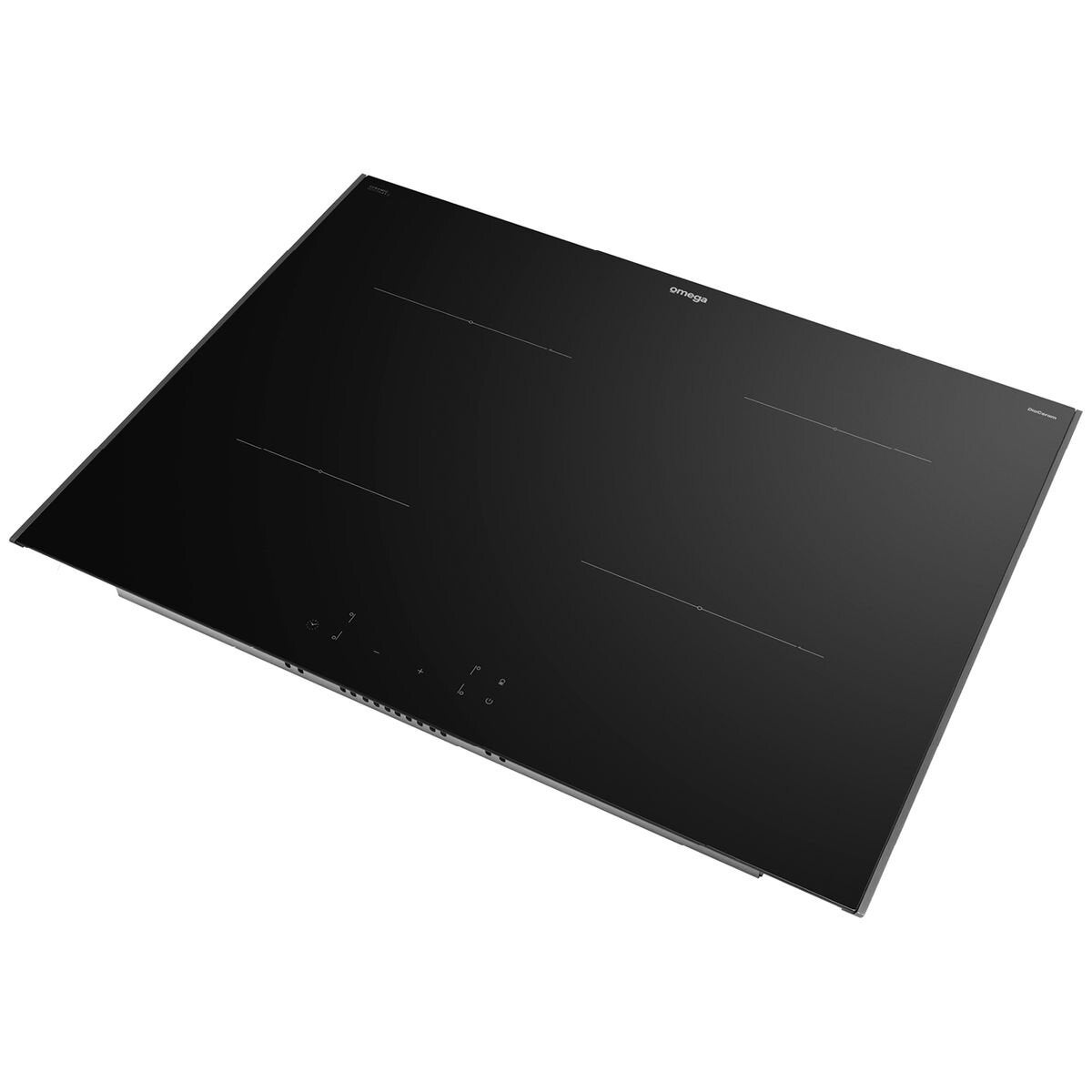 Omega 70cm ceramic cooktop - 4 zones, touch controls, fits 60cm cut-out, black glass - OCC704TZ