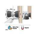 Adoored 55mm Black Sphere Door Stop - Magnetic Door Catch - Easy Install - SuperSaverAU - view 3
