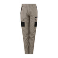 Citeco Women's Khaki Cotton Stretch Cargo Pants - 245gsm Twill, Size 10