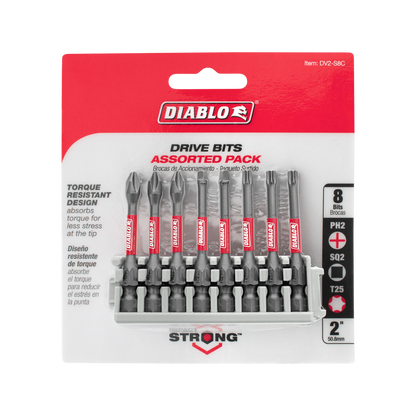 Diablo 50mm Variety Modular Set Clip 8 Pack - Durable Impact Bits