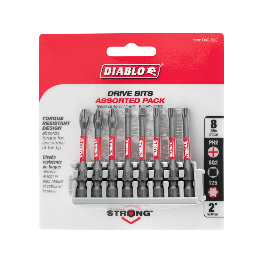 Diablo 50mm Variety Modular Set Clip 8 Pack - Durable Impact Bits - SuperSaverAU - view 1