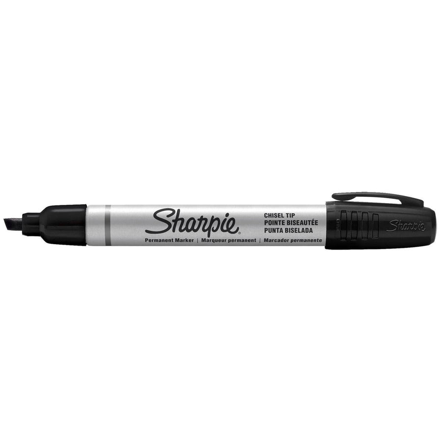 Sharpie Black Chisel Marker - 132mm - Metal - Waterproof - SuperSaverAU - view 1
