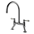 Turner Hastings Ludlow bridge sink mixer - chrome gooseneck spout with swivel - 5 star WELS - LU104BM-CH