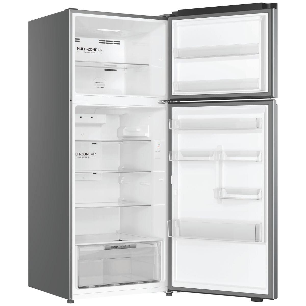 Haier 443L Top Mount Fridge - Satina Silver - Frost Free - Super Cooling - 4.5 Star Energy Rating - HRF450TS