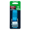 Grunt 25mm x 2m Pull Tie Down Strap, Quick Release, 100kg, Polyester, UV Protected