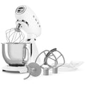 Smeg 50's Style Stand Mixer 4.8L - 1000W, White, Planetary Mixing, Smooth Start - SMF05WHAU