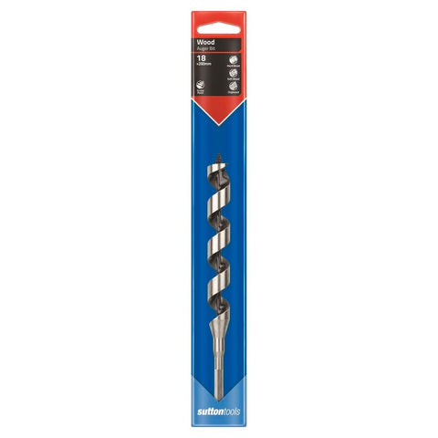 Sutton Tools Short Auger Bit 200 x 18mm Steel Fast Drilling - SuperSaverAU - view 1