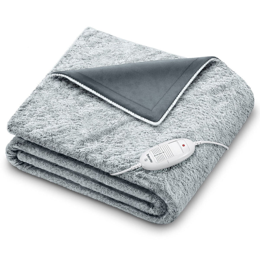 Beurer CosyNordic Heated Overblanket Throw - Charcoal, 6 Temperature Settings, Machine Washable - HD75G-NORDIC