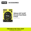 Ryobi 1500W 184mm Corded Circular Saw 45° Bevel 5500rpm RCS1500-G