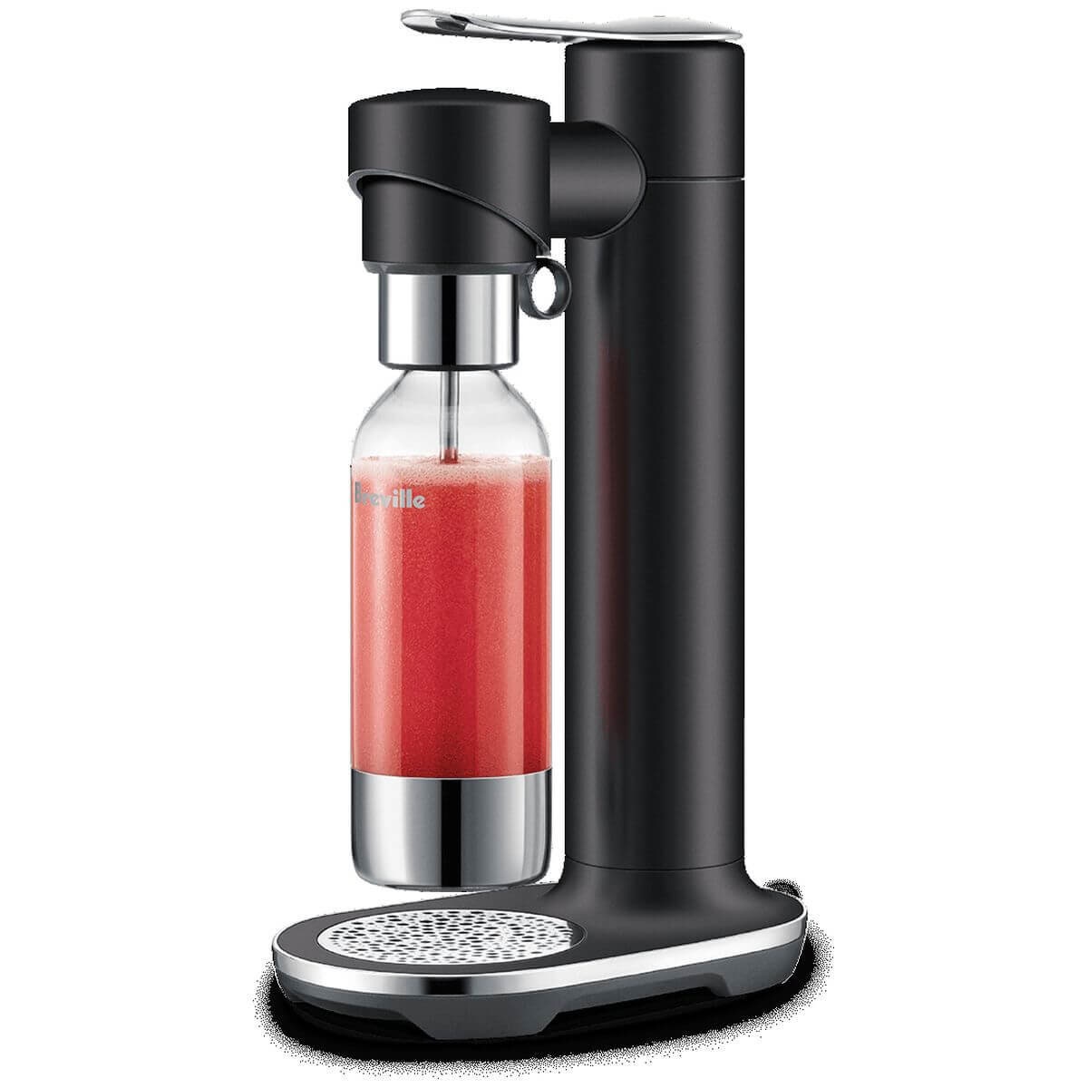 Breville the InFizz Fusion sparkling water machine - Black Truffle, FusionCap, 1L bottle - BCA800BTR