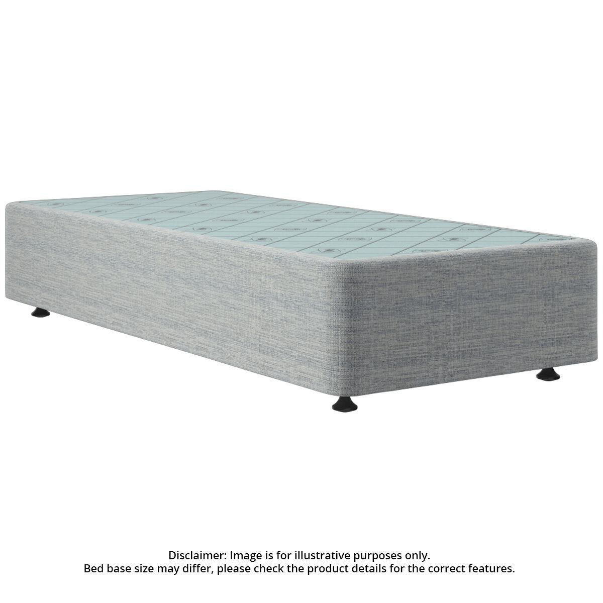 Sealy Spacesaver King Single Bed Base - No Drawer, Sand, Timber and Steel Frame - SVB-SAN-KSG